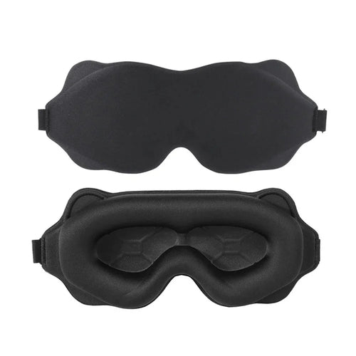 Masque nuage 3D noir, faces avant et arrière